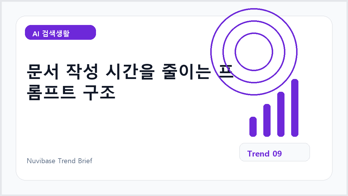 문서 작성 시간을 줄이는 프롬프트 구조