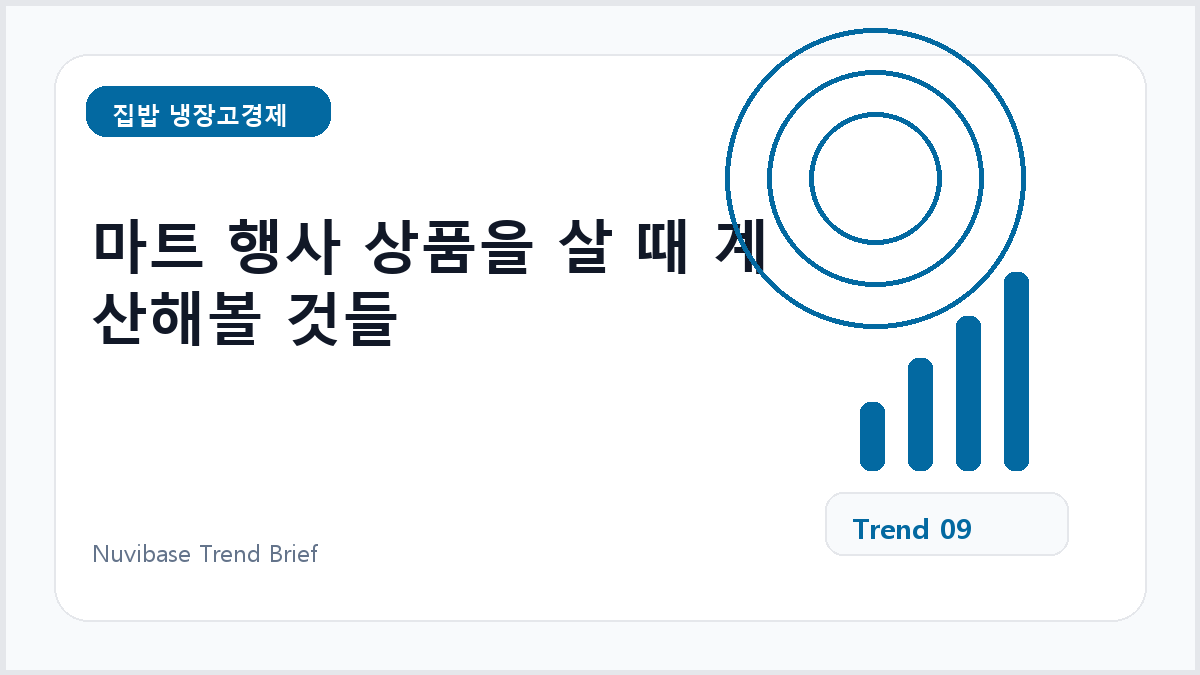 마트 행사 상품을 살 때 계산해볼 것들