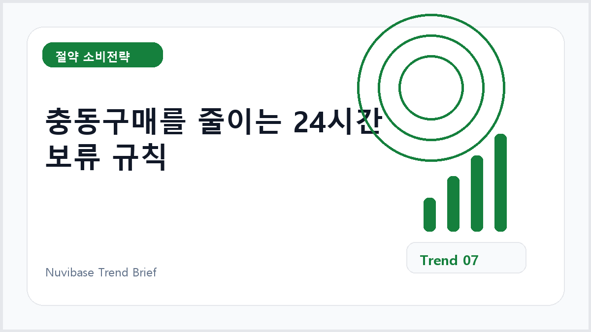 충동구매를 줄이는 24시간 보류 규칙