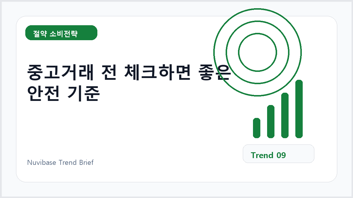 중고거래 전 체크하면 좋은 안전 기준