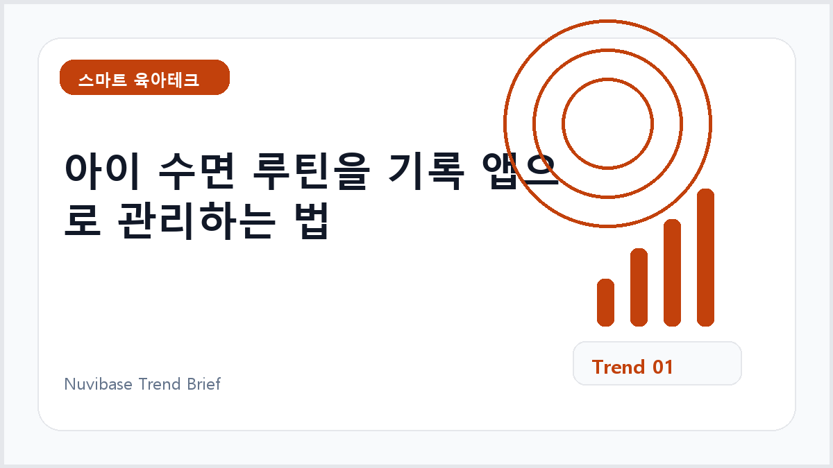 아이 수면 루틴을 기록 앱으로 관리하는 법