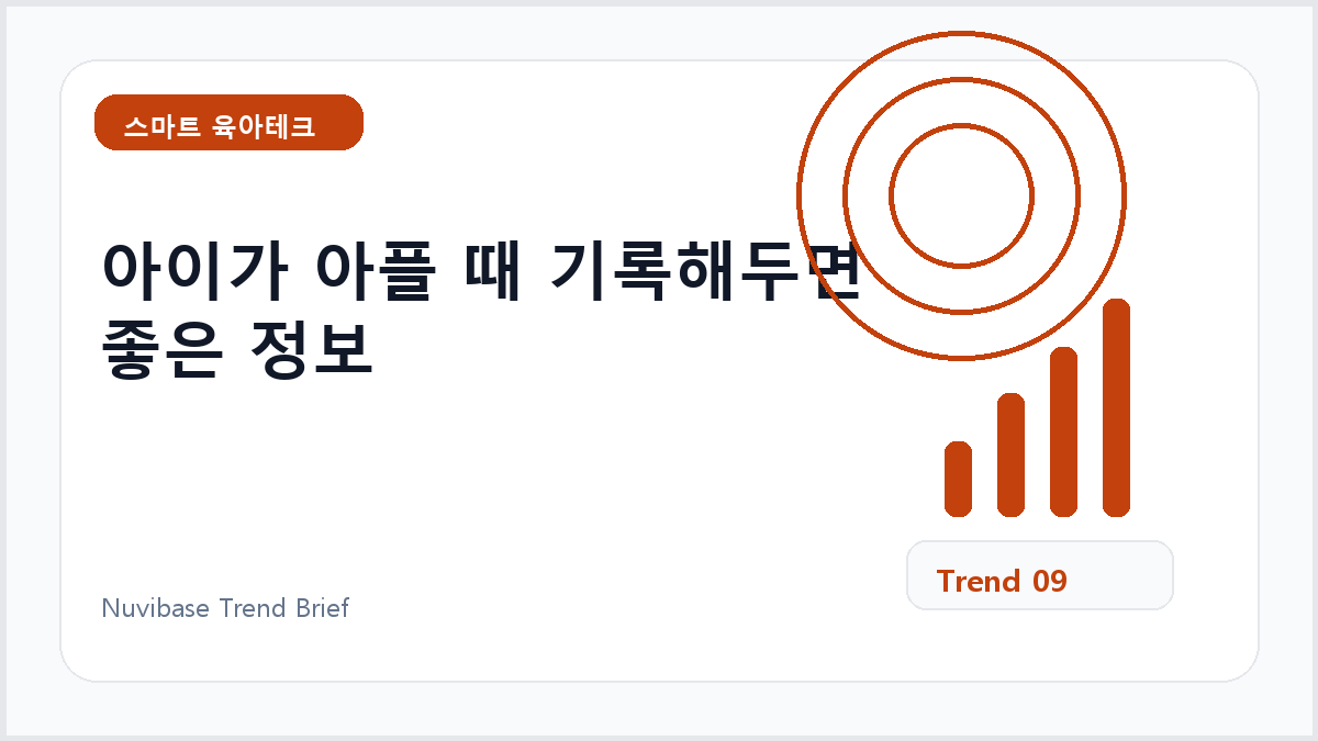 아이가 아플 때 기록해두면 좋은 정보
