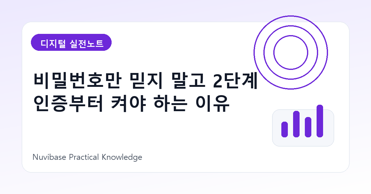 2단계 인증, 지금 켜야 하는 이유